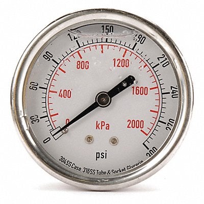 D1365 Pressure Gauge Liquid Filled 2-1/2 In MPN:4CFR9