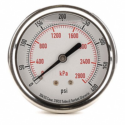 D1365 Pressure Gauge Liquid Filled 2-1/2 In MPN:4CFU1