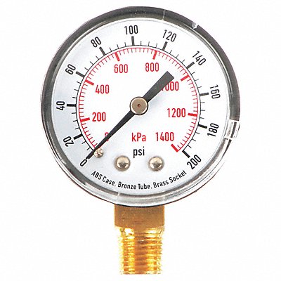 D1338 Pressure Gauge Test 2 In MPN:4FLU3