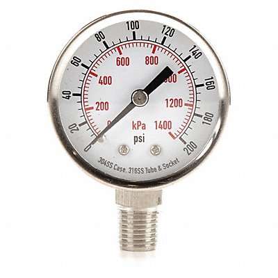 D1357 Pressure Gauge Test 2 In MPN:4FMK9