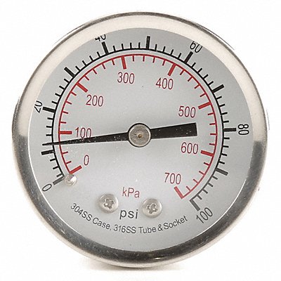 D1358 Pressure Gauge Test 2 In MPN:4FMU9