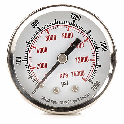 D1358 Pressure Gauge Test 2 In MPN:4FMV7