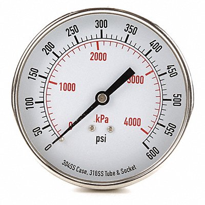 D1367 Pressure Gauge Test 3-1/2 In MPN:4FMY6