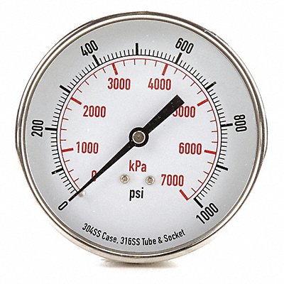 D1367 Pressure Gauge Test 3-1/2 In MPN:4FMY7