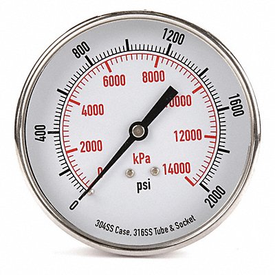 D1367 Pressure Gauge Test 3-1/2 In MPN:4FMY8