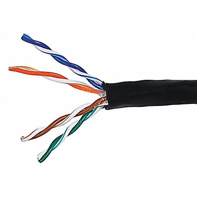 Data Cable Cat 5e 24 AWG 1000ft Black MPN:878