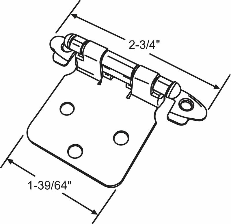 Door Hinge Steel 6.50 lb Load Cap. MPN:45-236PB