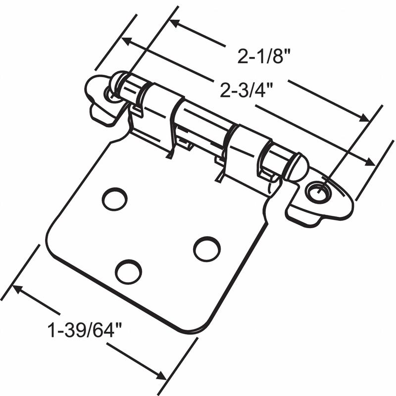 Door Hinge Steel 6.50 lb Load Cap. PR MPN:45-236SNK