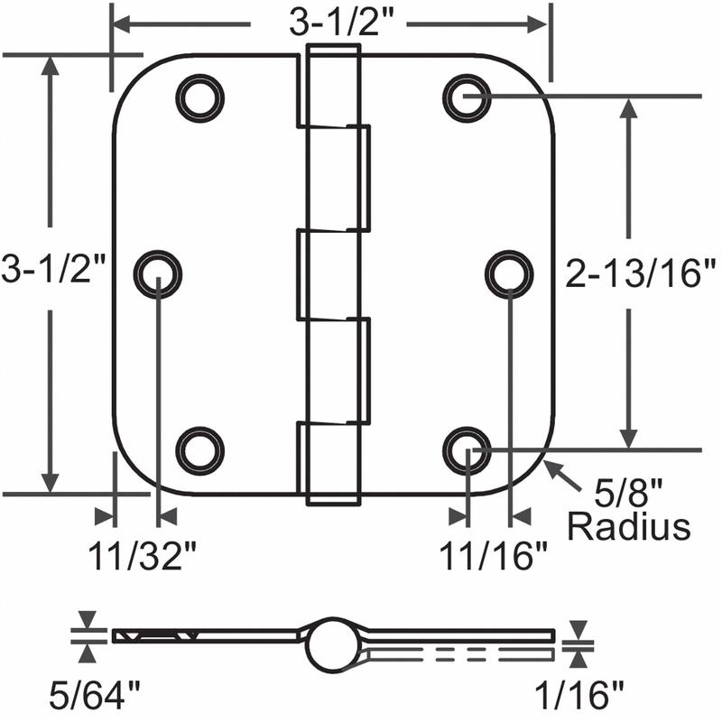 Butt Hinge Steel 100.0 lb Load Cap. PR MPN:56-262SCH