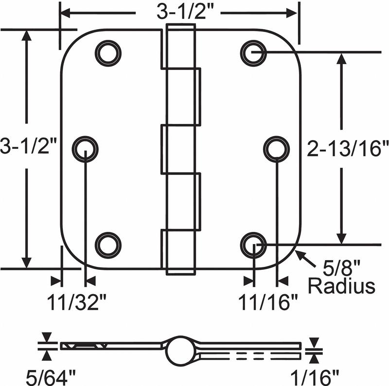 Butt Hinge Steel Satin Nickel PR MPN:56-262SNK