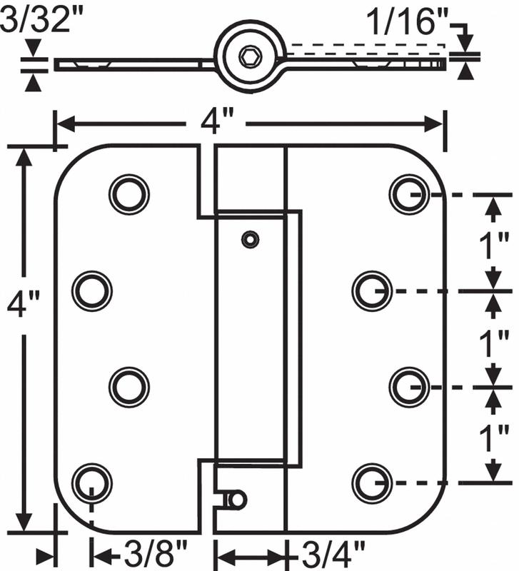 Butt Hinge Steel 125.0 lb Load Cap. MPN:8-468BC