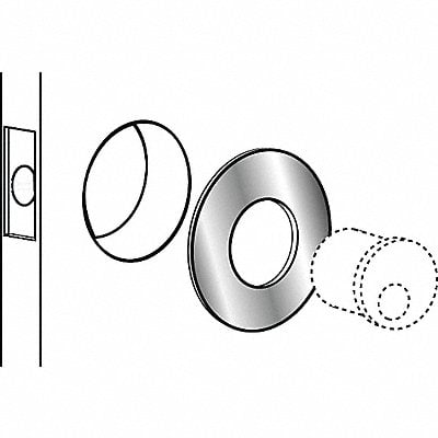 Cover Plate Brass O.D. 2 5/8 In MPN:3EJD6