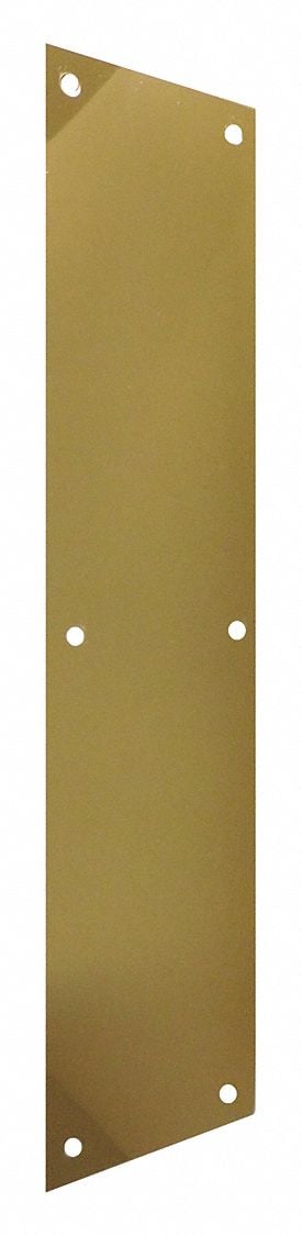 Door Push Plate Brass Polished 4 W MPN:18-416P-605