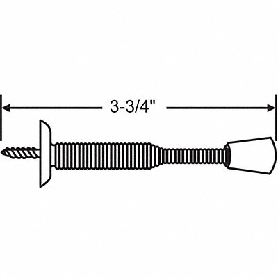 Door Stop Door Mount Plated MPN:19-143