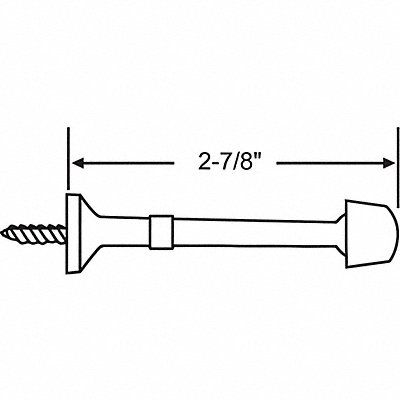 Door Stop Door Mount Brass MPN:19-144