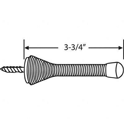 Door Stop Door Mount Brass Plated MPN:19-360