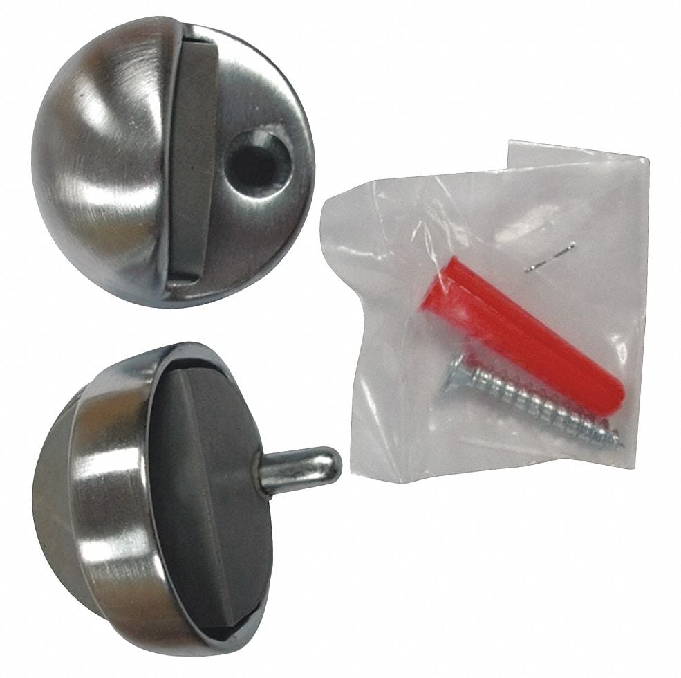 Dome Door Stop Floor-Mount Satin Chrome MPN:33J786