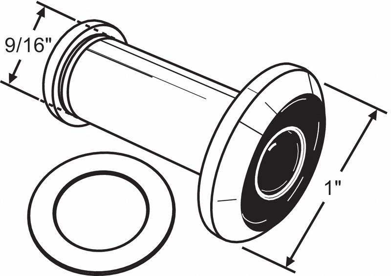 Door Viewer Polished 9/16 Hole Dia MPN:19-215