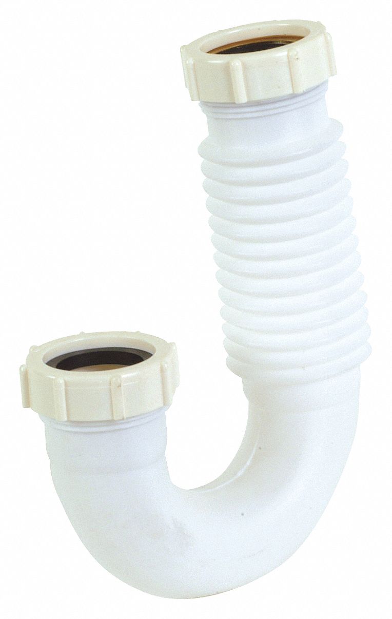 J-Bend White Drain Slip Connection MPN:35301