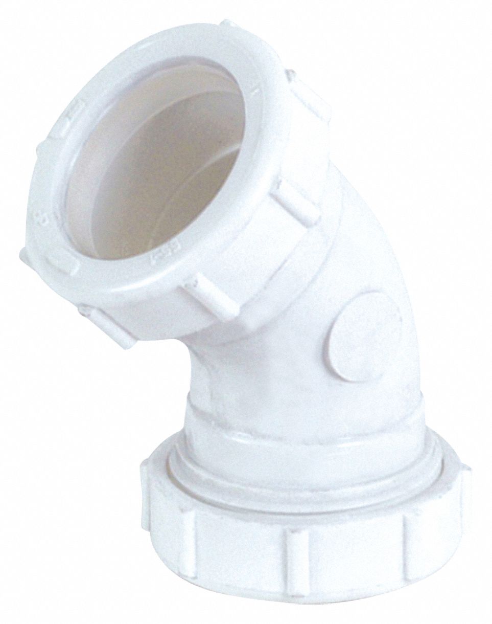 Elbow 45 Deg Wht Drain Slip Connection MPN:35333