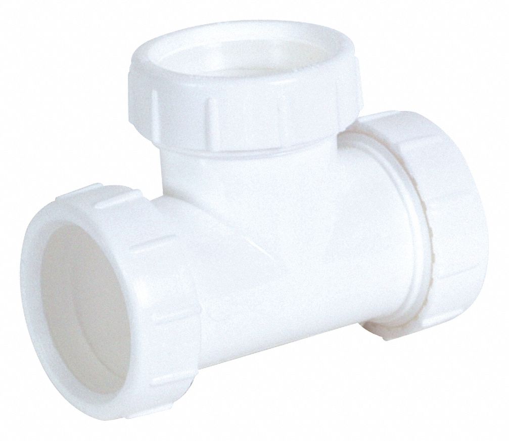 Tee White Drain Slip Connection MPN:35337