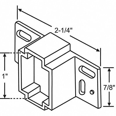 Drawer Track Bracket 1/4 H MPN:45-16