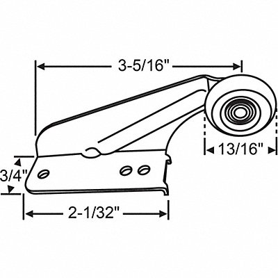 Drawer Track Roller Conventional Closure MPN:45-17