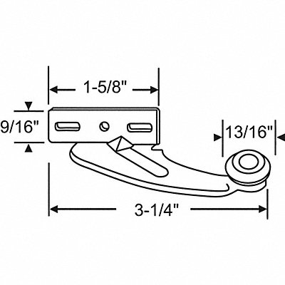 Drawer Roller 1/4 H MPN:45-18