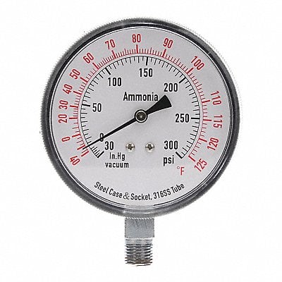 Compound Gauge Ammonia 3 1/2 In 300 Psi MPN:4CFW9