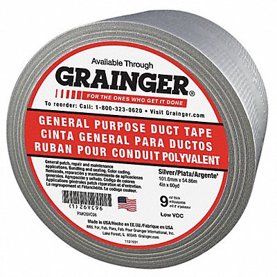 Duct Tape Gray 4 in x 60 yd 9 mil MPN:26VC96