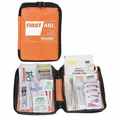 First Aid Kit Bulk Orange 43 Pcs 25 Ppl MPN:54601