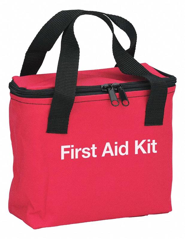 First Aid Kit Red 7 H x 3 W x 7-1/2 D MPN:59296