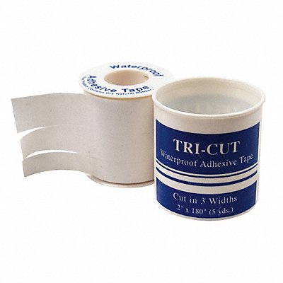 Adhesive Tape White Tri-Cut 5 yd. L MPN:3JMH9