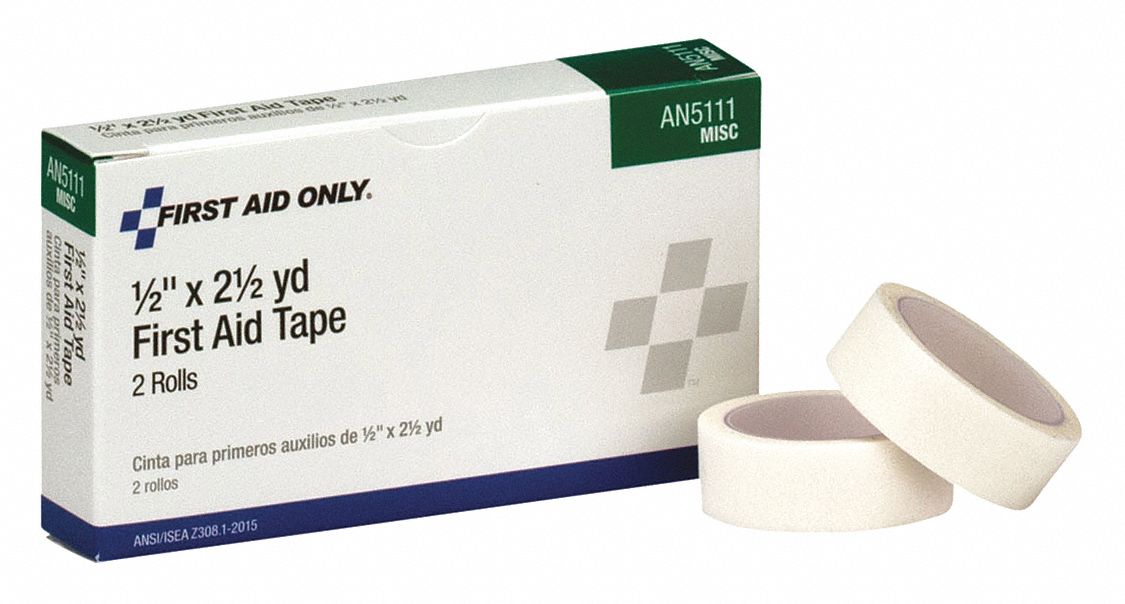 First Aid Tape White 1/2 Wx2-1/2 yd. L MPN:AN51111