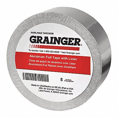 Foil Tape 1/2 in x 60 yd Aluminum PK72 MPN:TC625L