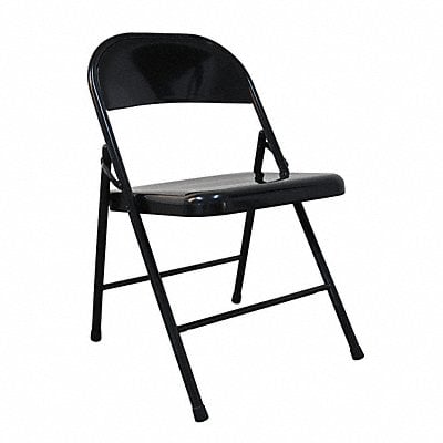 Folding Chair Steel Black 300 lb. MPN:13V423