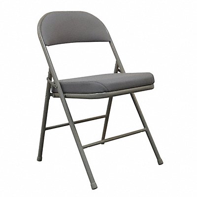 Padded Folding Chair Gray/Beige 300 lb. MPN:13V426