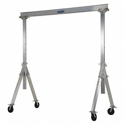 Adj. Gantry Crane Gray Aluminum 2000 lb. MPN:AHA-2-12-12