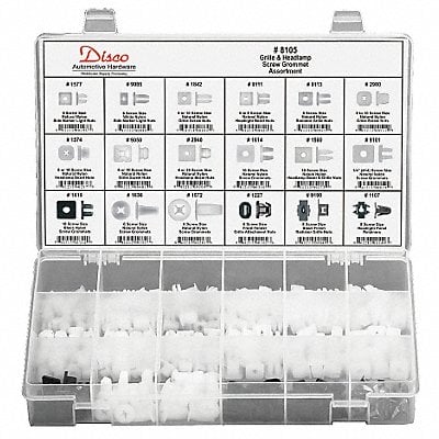 Grill  Headlamp Grommet Asstmnt 330 Pc MPN:8105