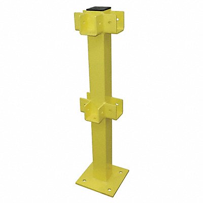 Three Way Post 45 in Yellow Steel MPN:22DN14