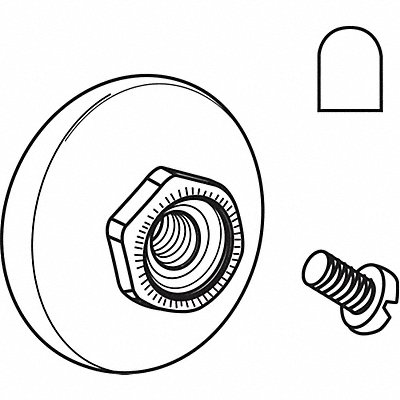 Door Roller Nylon 3/4 L 3/8 Depth MPN:21-51