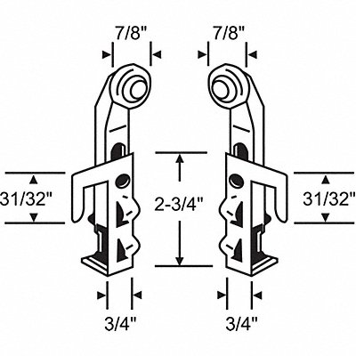 Hanger Set Steel Plated MPN:3-116A