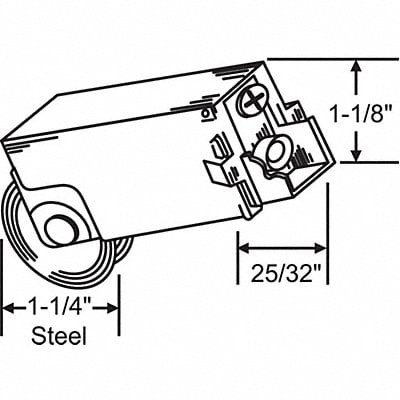 Roller Assembly Steel Plated MPN:9-214