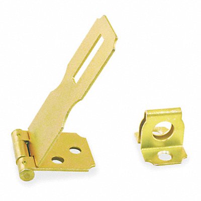 Fixed Staple Hasp Brass Plated 2 1/2 L MPN:4PE29