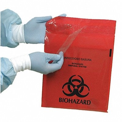 Biohazard Bags 1 gal Red PK100 MPN:MRWB142324