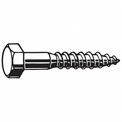 Hex Lag Screw 1/4 Zinc 2 L PK900 MPN:B08280.025.0200