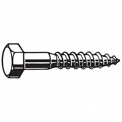 Hex Lag Screw 5/16 Zinc 2.5 L PK400 MPN:B08280.031.0250