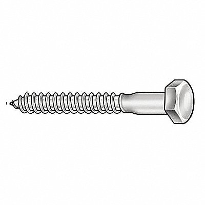 Hex Lag Screw Zinc 3/8x3 L PK50 MPN:U08280.037.0300