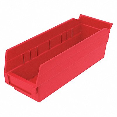 Shelf Bin Red Indstr Grd Poly 4 in MPN:30120REDBLANK