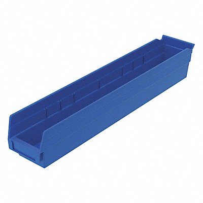 Shelf Bin Blue Indstr Grd Poly 4 in MPN:30124BLUEBLANK